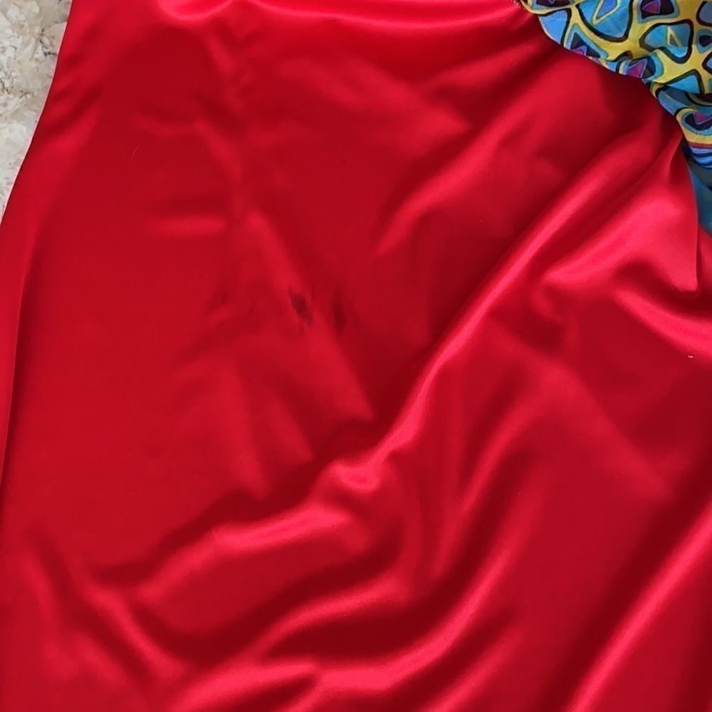 Sue Wong Beaded Printed Silk Chiffon Maxi Dress - Picture 15 of 15